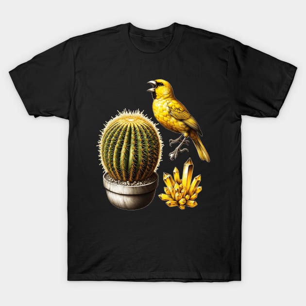 Desert Song: Cactus, Crystal, and Canary T-Shirt by encyclo